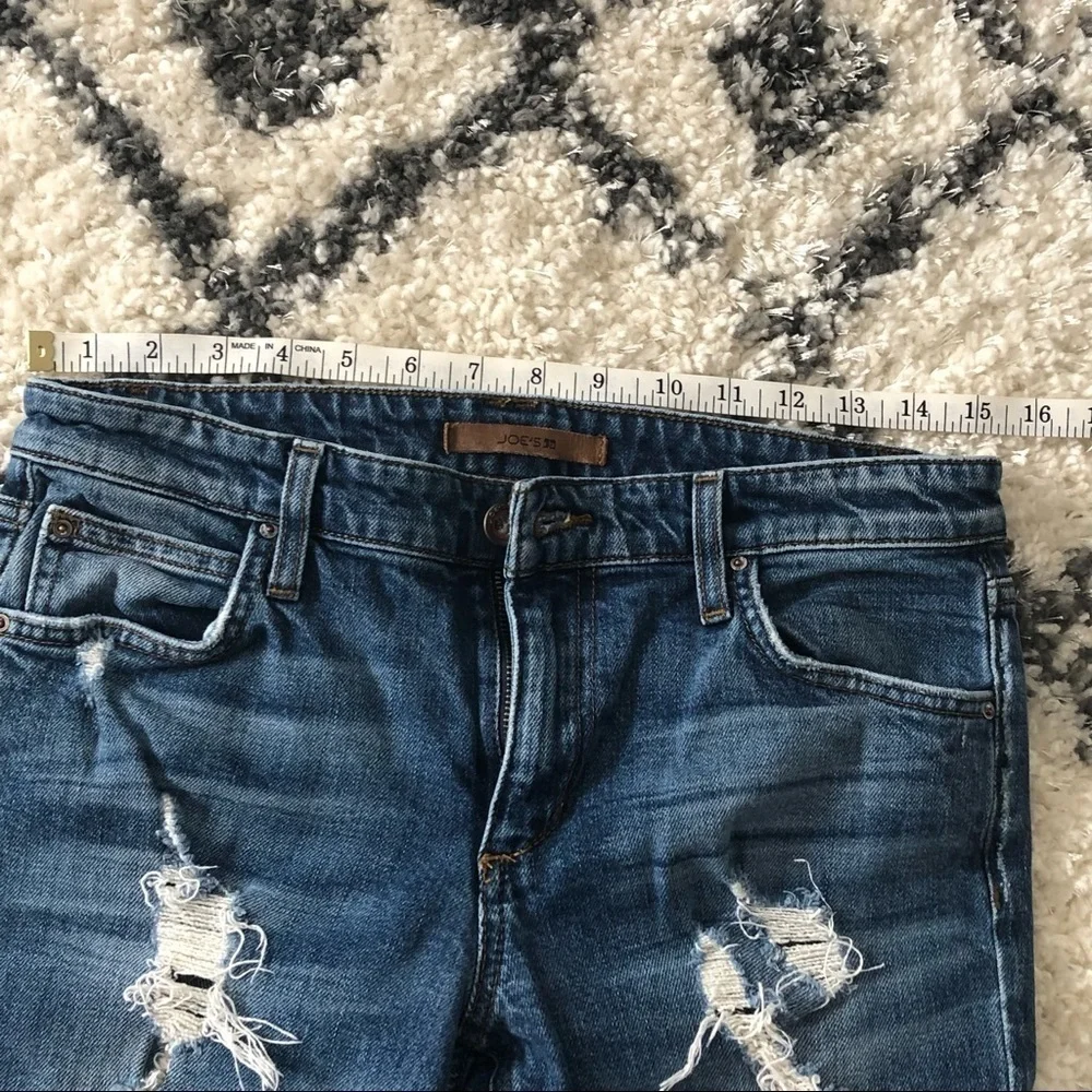 Joe's Jeans Billie Ankle Boyfriend Slim Womens Sz 26 Destroyed Grunge Skater